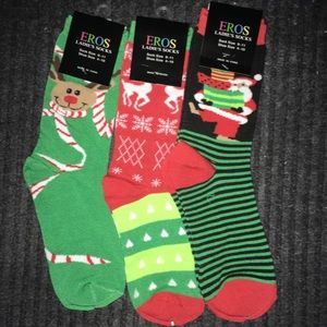 Christmas Socks - 3 in lot